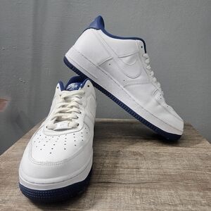 Nike White and Blue Sneakers